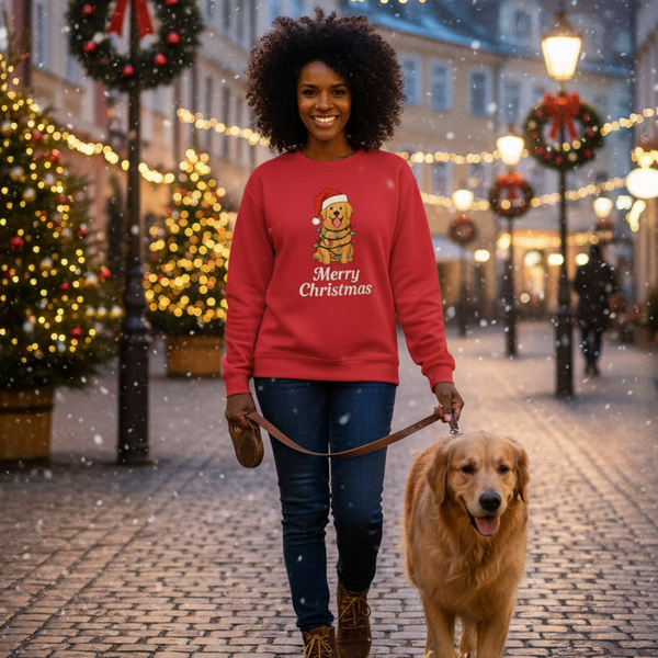 Funny Golden Retriever Christmas Sweatshirt