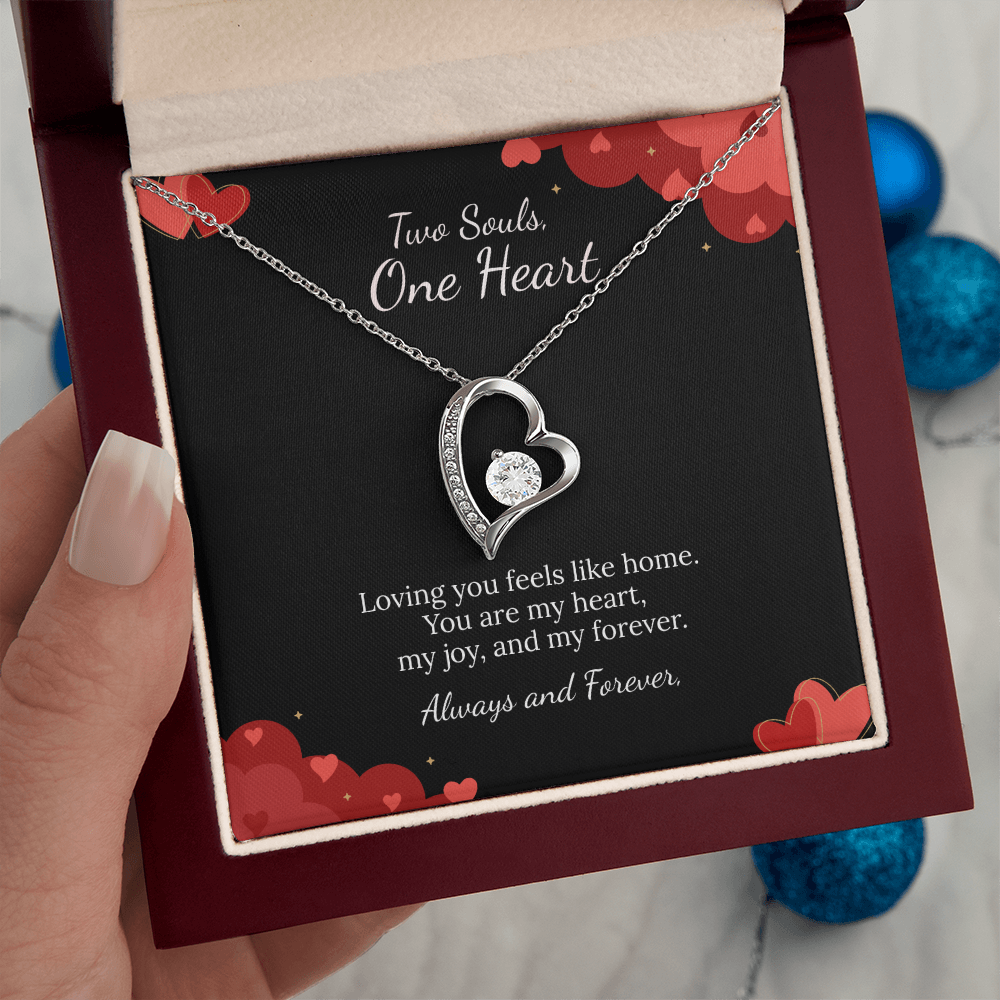 To My Soulmate Forever Love Necklace in Luxury or Standard Black & White Box