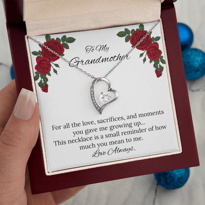 To My Grandmother Necklace – Forever Love Gift for Grandma | Mother's Day Jewelry