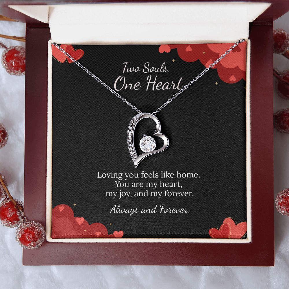 To My Soulmate Forever Love Necklace in Luxury or Standard Black & White Box