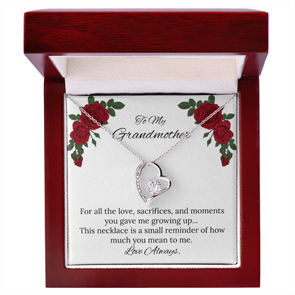 To My Grandmother Necklace – Forever Love Gift for Grandma | Mother's Day Jewelry