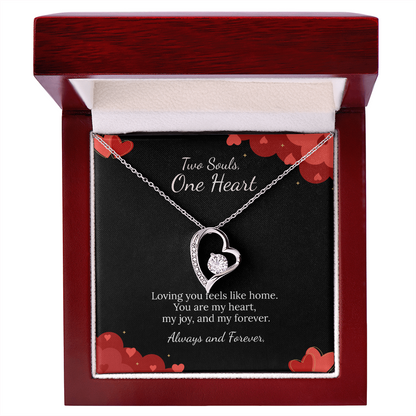 To My Soulmate Forever Love Necklace in Luxury or Standard Black & White Box