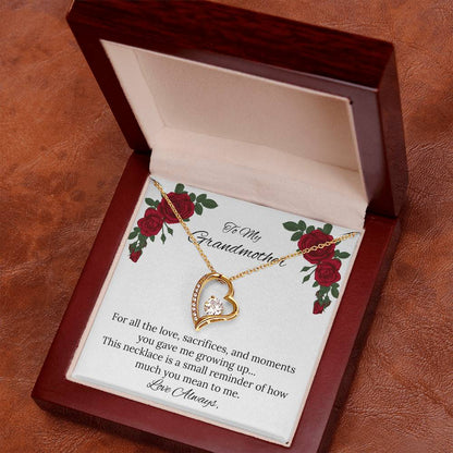 To My Grandmother Necklace – Forever Love Gift for Grandma | Mother's Day Jewelry