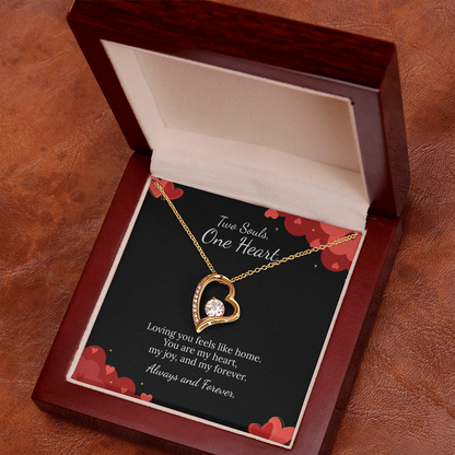 To My Soulmate Forever Love Necklace in Luxury or Standard Black & White Box