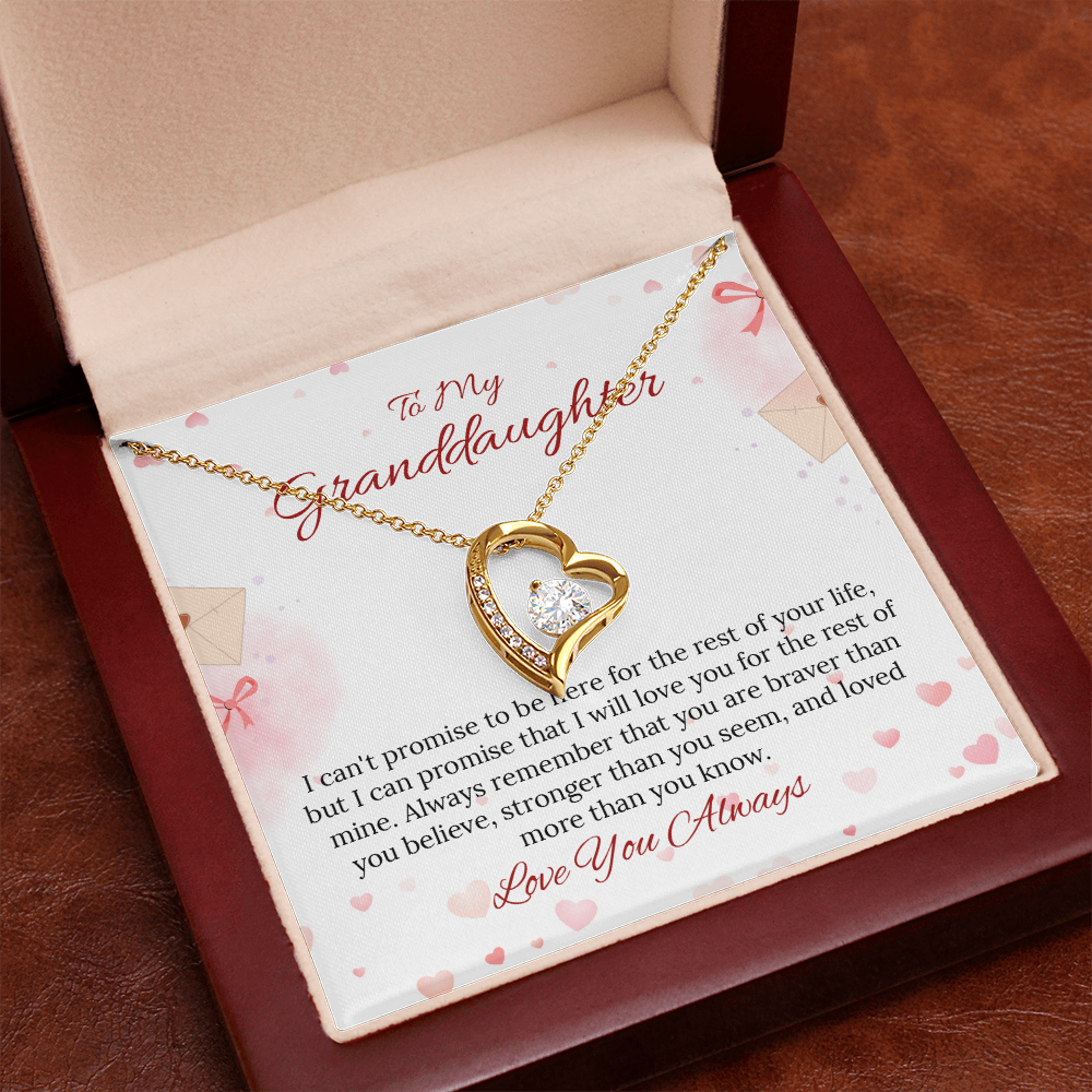 To My Granddaughter Forever Love Necklace in Luxury and Black & White Standard Box