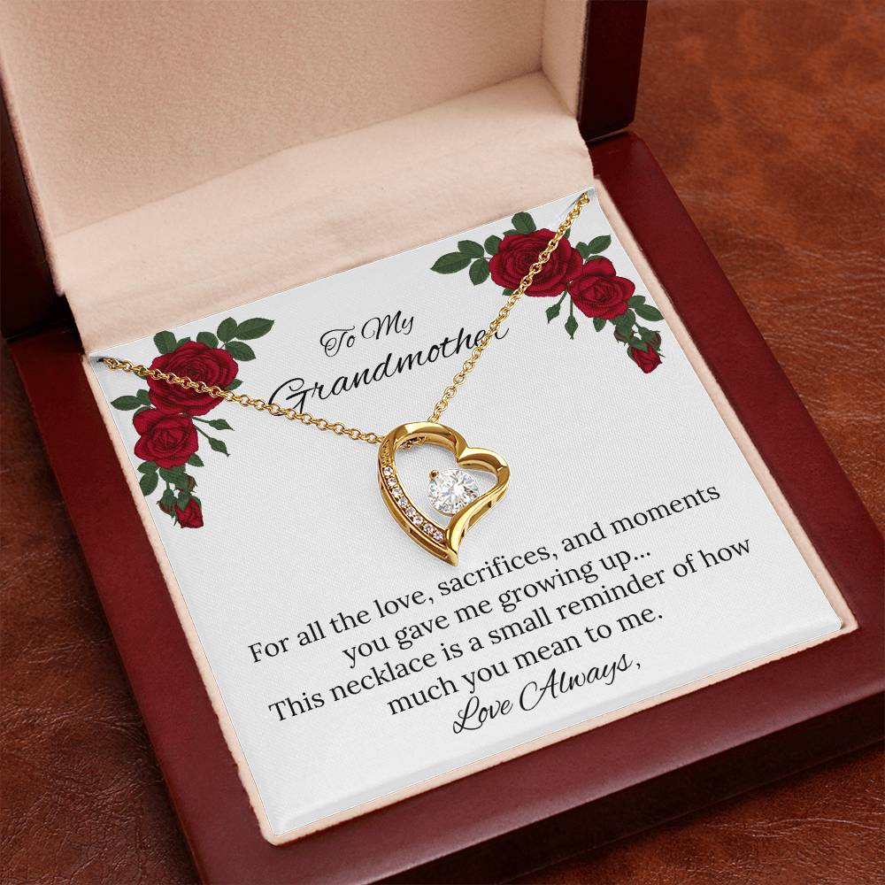 To My Grandmother Necklace – Forever Love Gift for Grandma | Mother's Day Jewelry