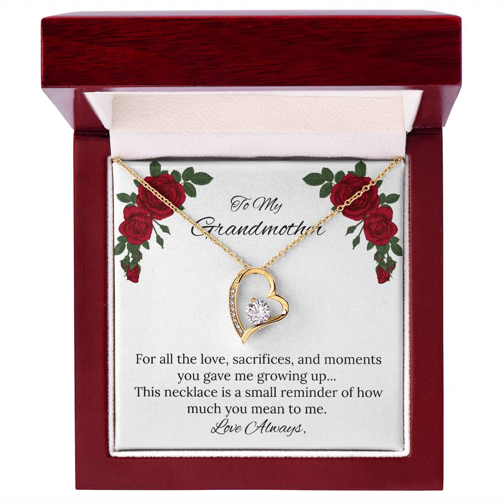 To My Grandmother Necklace – Forever Love Gift for Grandma | Mother's Day Jewelry