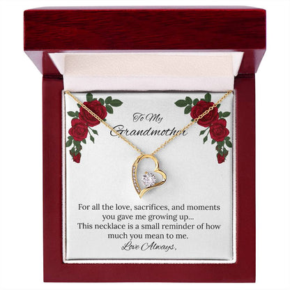 To My Grandmother Necklace – Forever Love Gift for Grandma | Mother's Day Jewelry