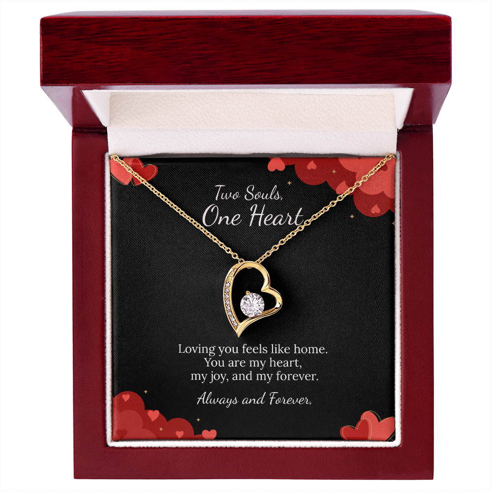 To My Soulmate Forever Love Necklace in Luxury or Standard Black & White Box