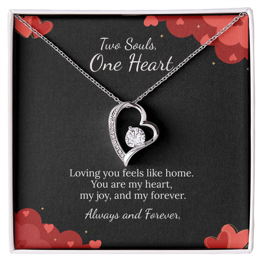To My Soulmate Forever Love Necklace in Luxury or Standard Black & White Box