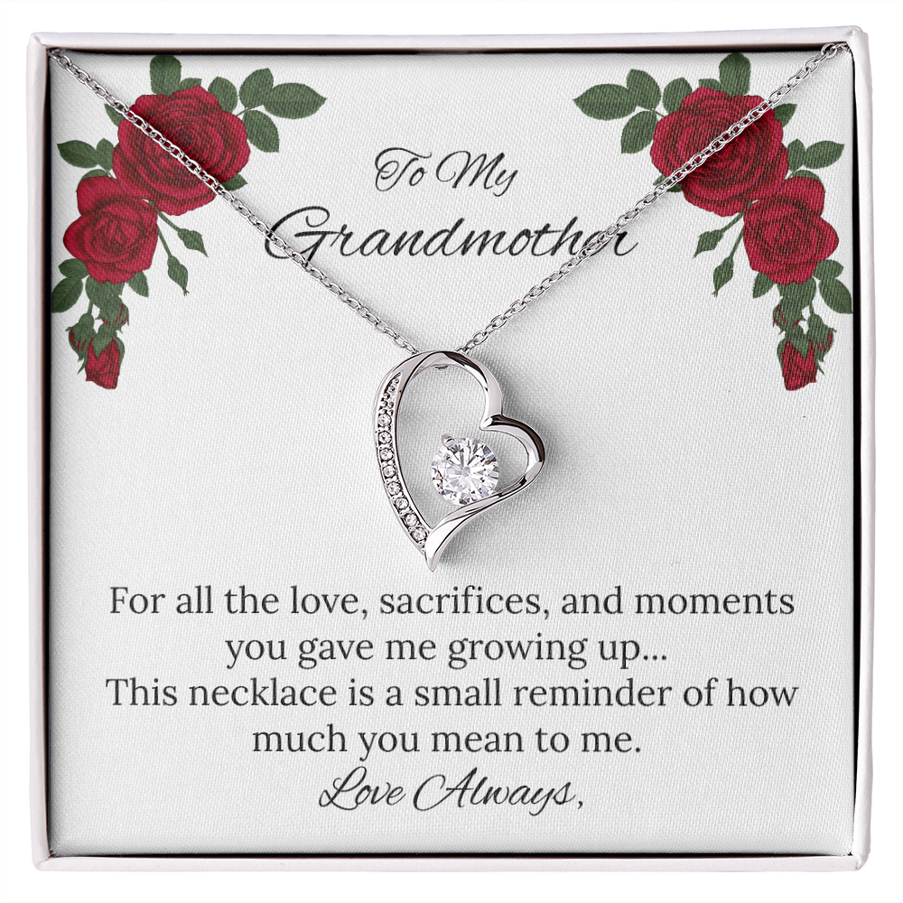 To My Grandmother Necklace – Forever Love Gift for Grandma | Mother's Day Jewelry