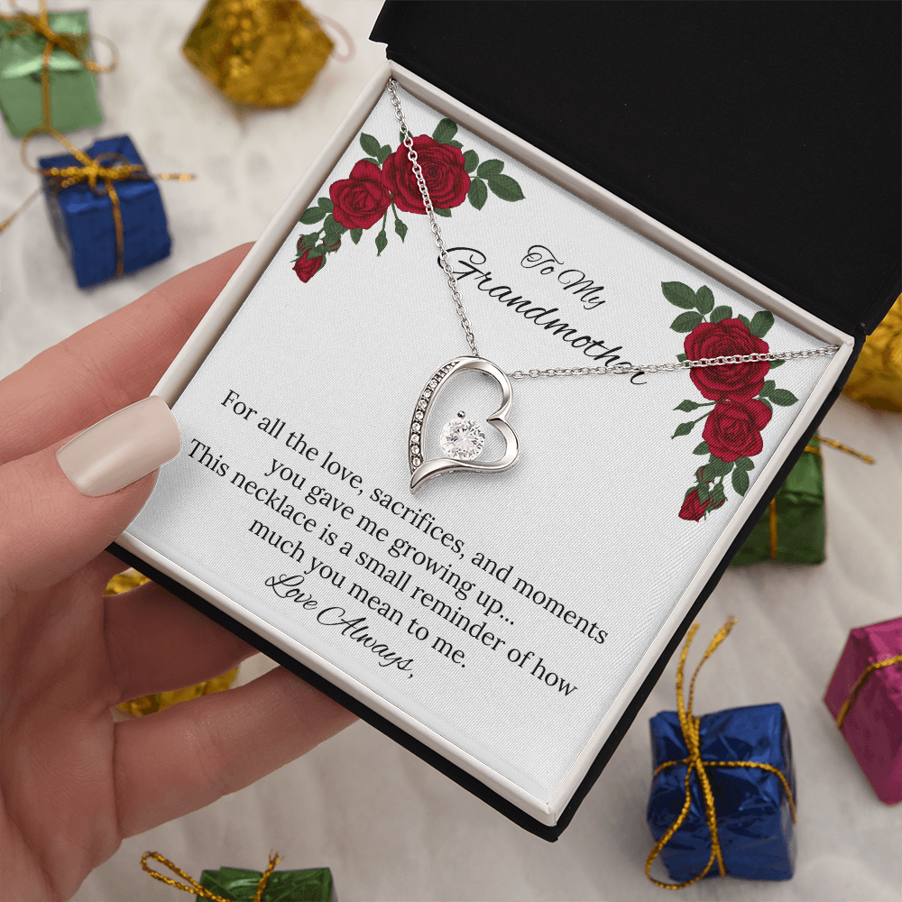 To My Grandmother Necklace – Forever Love Gift for Grandma | Mother's Day Jewelry