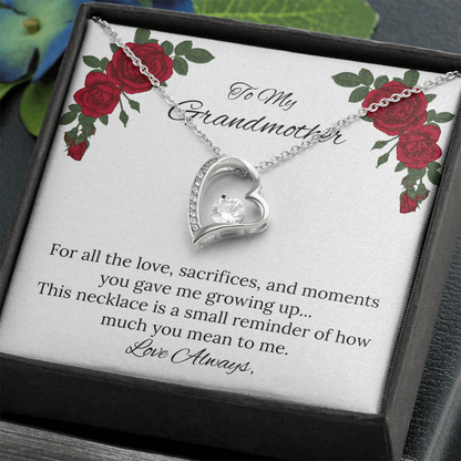To My Grandmother Necklace – Forever Love Gift for Grandma | Mother's Day Jewelry