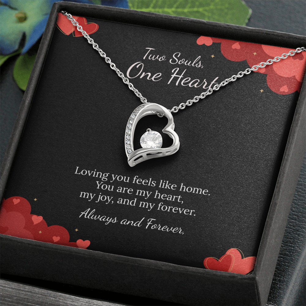 To My Soulmate Forever Love Necklace in Luxury or Standard Black & White Box