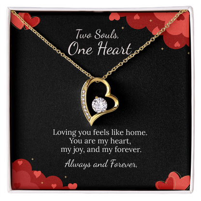 To My Soulmate Forever Love Necklace in Luxury or Standard Black & White Box