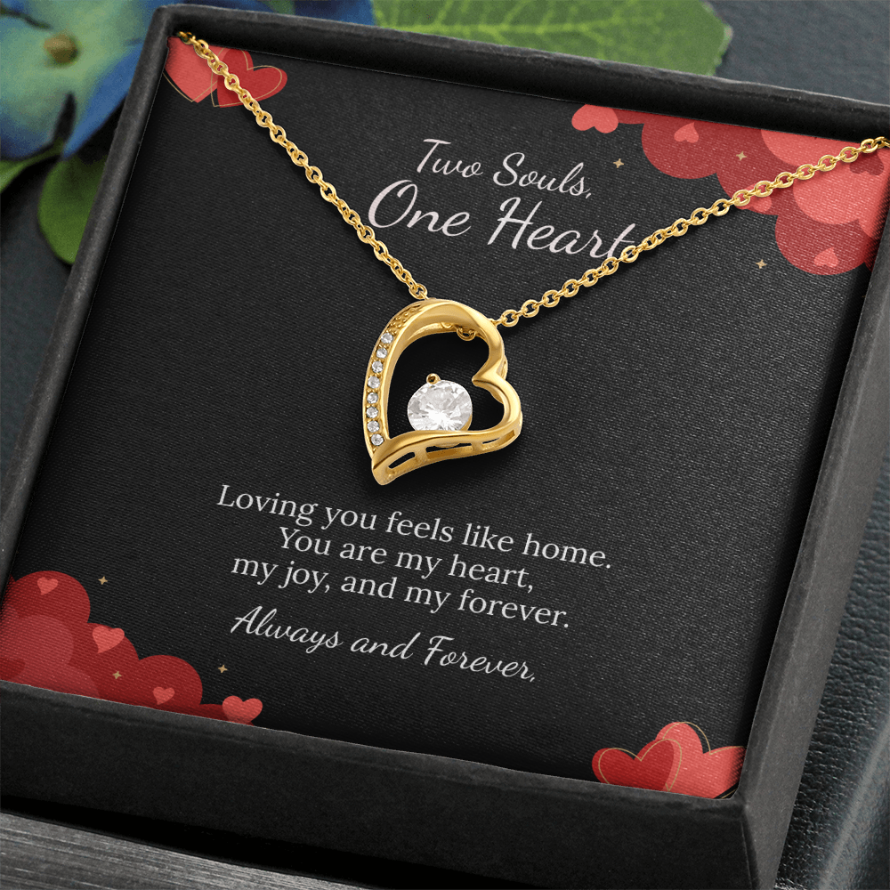 To My Soulmate Forever Love Necklace in Luxury or Standard Black & White Box