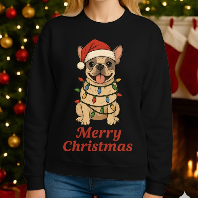 Funny French Bulldog Christmas Sweatshirt