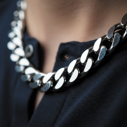 To My Boyfriend Cuban Link Chain (Stainless Steel and Yellow Gold)