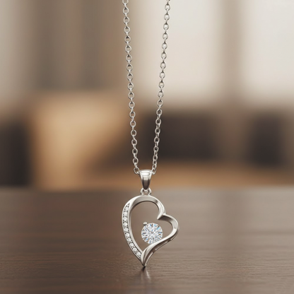 To My Granddaughter Forever Love Necklace in Luxury and Black & White Standard Box