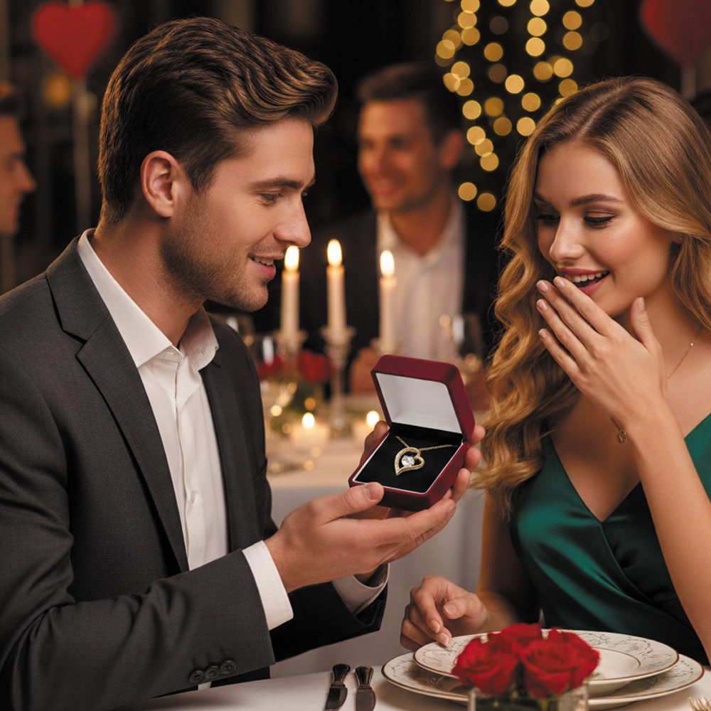 To My Wife Forever Love Necklace in Luxury or Standard Black & White Box