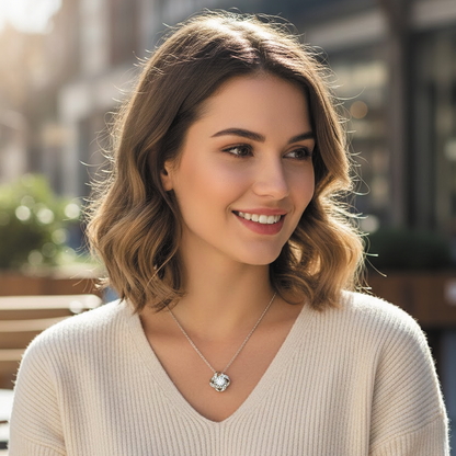 To My Soulmate Love Knot Necklace in Luxury or Standard Black & White Box