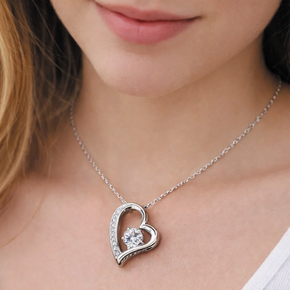 Father-Daughter - To My Daughter Forever Love Necklace in Luxury and Black & White Standard Box