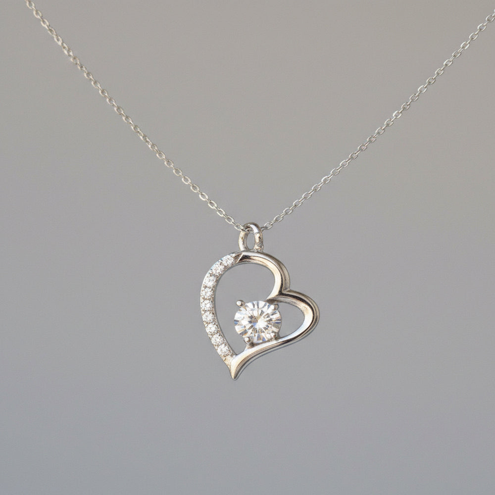 African American - For My Niece Forever Love Necklace in Luxury and Black & White Standard Box
