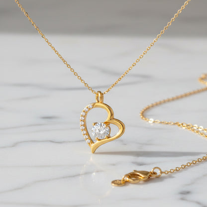 African American - For My Goddaughter Forever Love Necklace in Luxury and Black & White Standard Box