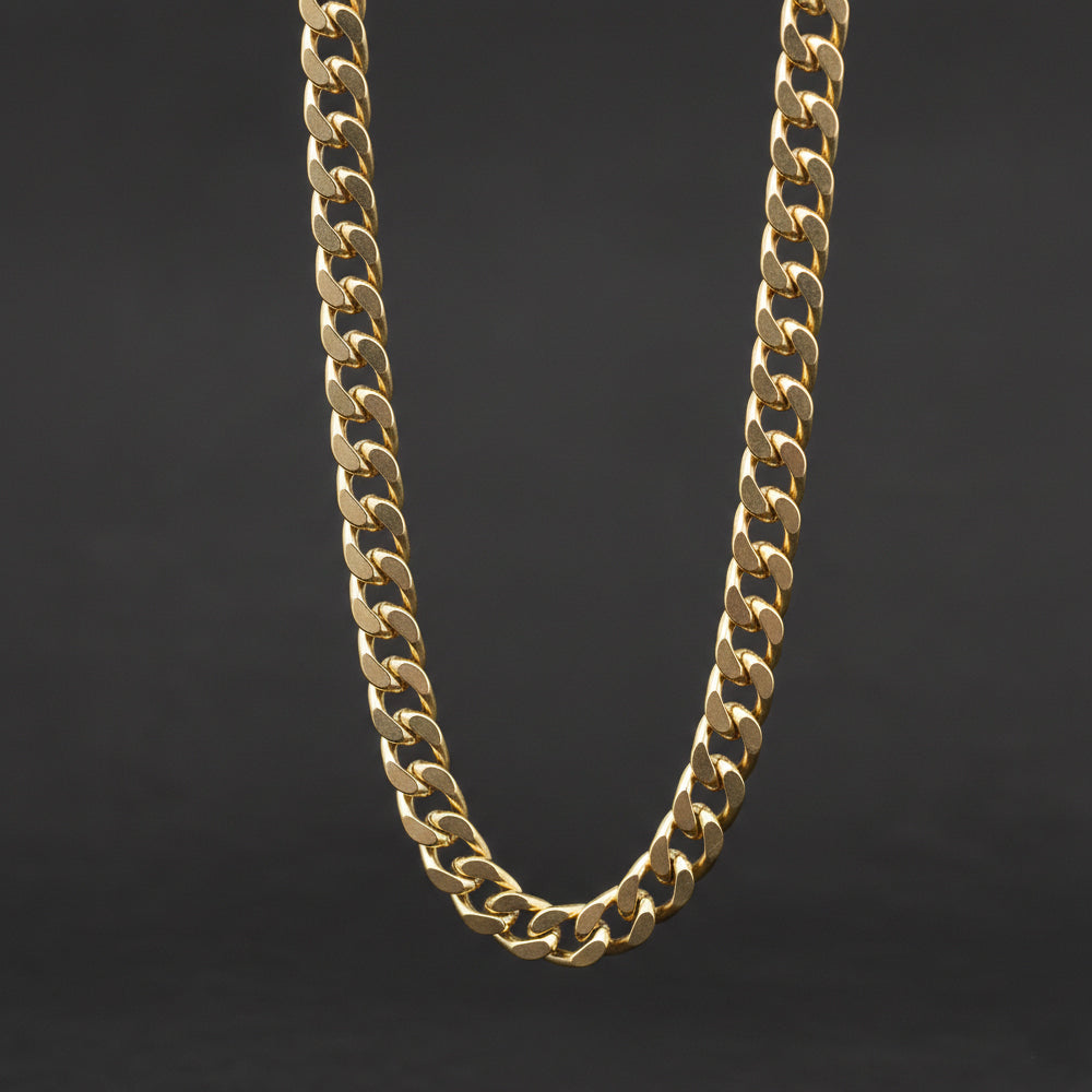 To My Godson Cuban Link Chain (Stainless Steel and Yellow Gold)